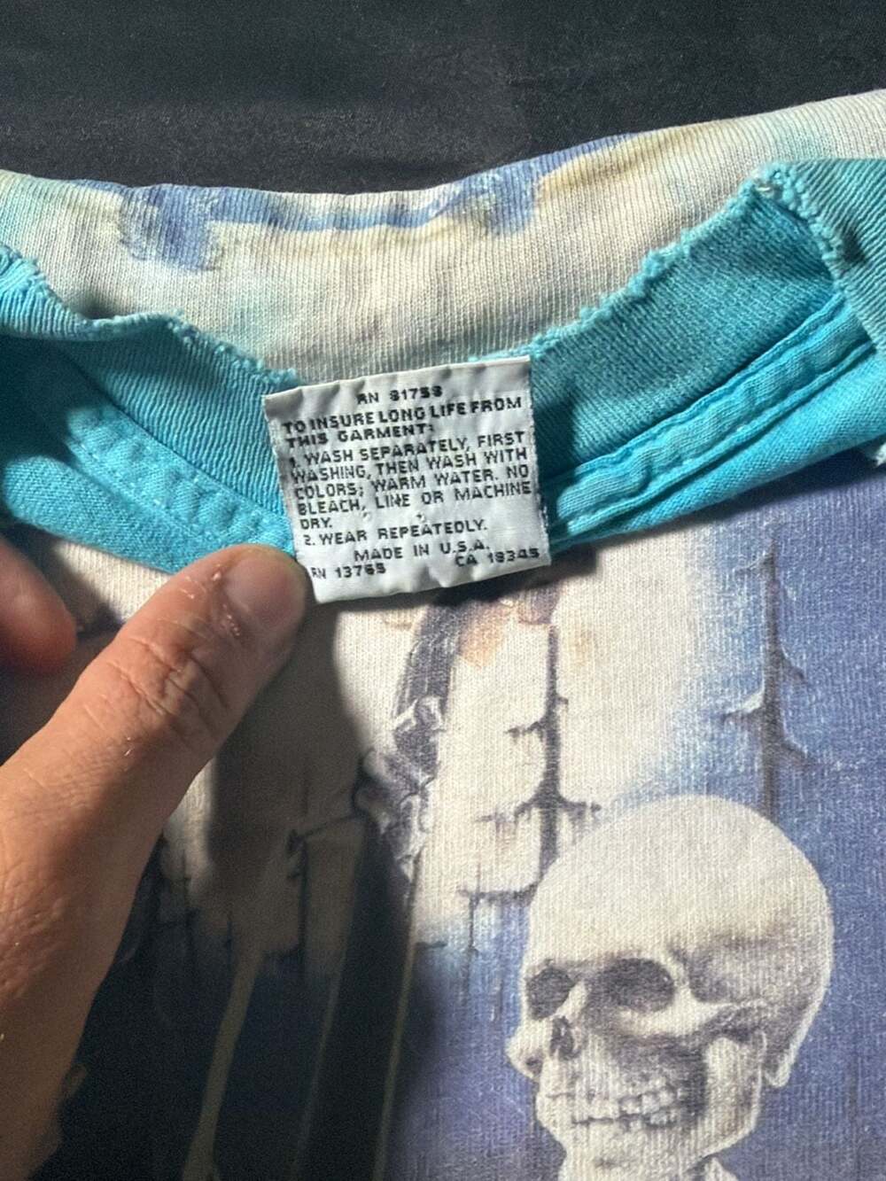 Rare '95 Spring Tour, Greatful Dead, T- Shirt, Grateful Zydeadco, Liquid Blue - Picture 8 of 11